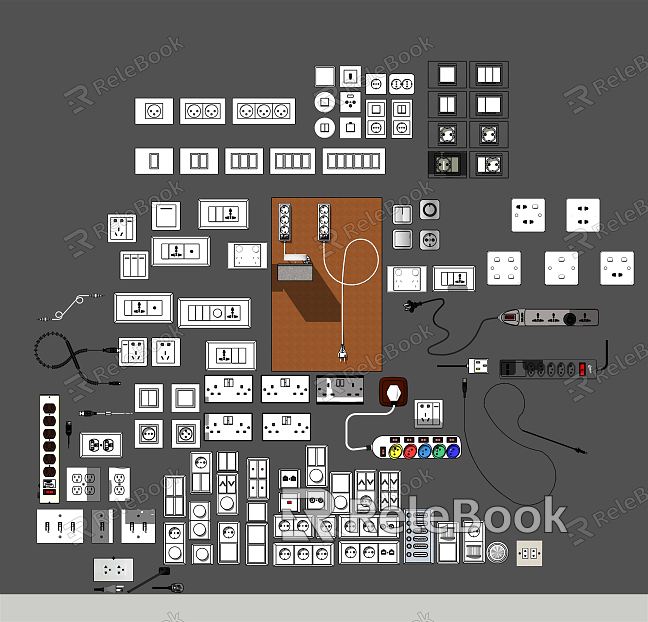 Modern socket switch electrical socket model