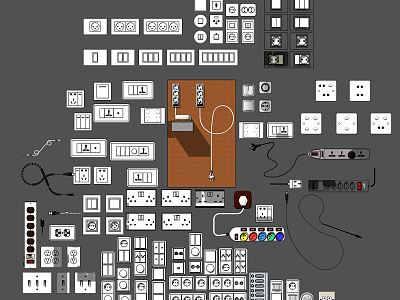 Modern socket switch electrical socket model