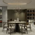Modern Living And Dining Room Interior With Chandelier Sofa Dining Table And Chairs