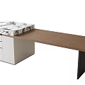 Modern island table 3d model