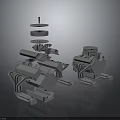 Two Automotive Parts 3D Mechanical Structure Models with Detailed Design Features