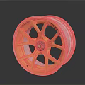 High Quality Automotive Wheel With Gold Spoke Design And Shiny Alloy Finish