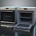 Modern Kitchen Ovens With Open Closed Door Design Digital Display And Stainless Steel Finish