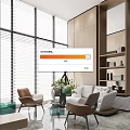 Sales office Modern reception area 3d model