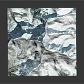 Artistic Wrinkled White Paper With Blue Texture On Black Background