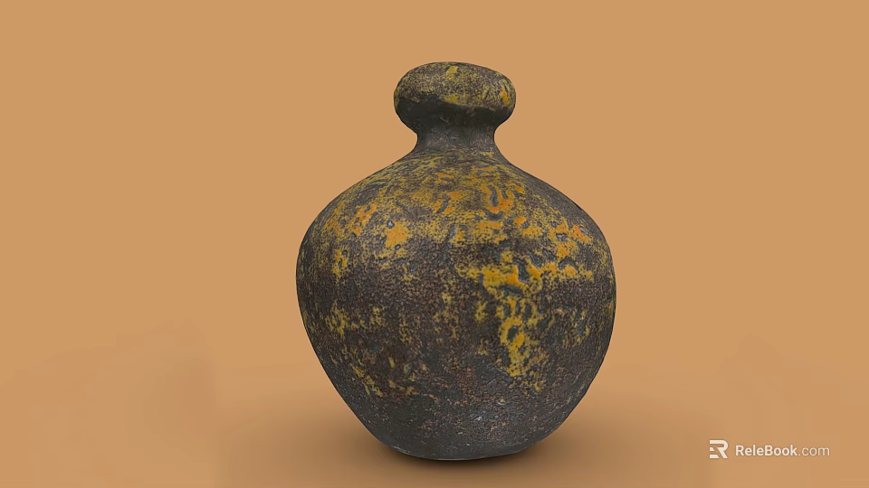 Rustic Ceramic Vase As Decorative Accent For Home Furniture Pieces 3d model 