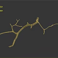 Natural Wood Branch With Mossy Texture For Rustic Home Decoration