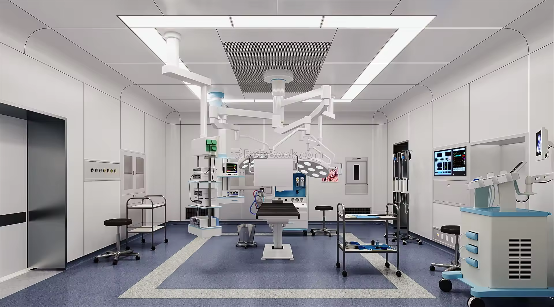 modern operating room laparoscopic operating room 3d model