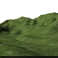 Natural Garden Landscape With Rolling Hills And Lush Green Grass