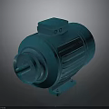 Blue Industrial Electric Motor With Durable Housing And Stable Base