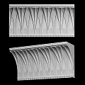 Elegant Architectural Cornice Design With Repeating Arched Patterns And Decorative Moldings