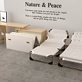 Nature Inspired White Single Bed With Peaceful Modern Room Interior Design