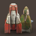 Detailed Colorful Spaceship Models With Different Designs And Various Colors For Space Toys