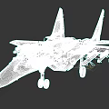Light Gray Fighter Jet With Red Star Emblem Landing Gear And Missile Attachments