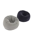 Soft Comfortable Dark Blue Light Gray Velvet Bean Bag Sofa Stool For Living Room