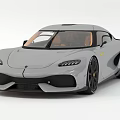 Luxury Gray Sports Car With Sleek Aerodynamic Design Sporty Exterior And Black Wheels