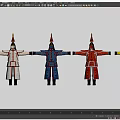 Traditional Ancient Soldier Clothing With Pointed Hats In Multiple Colors