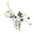 Exquisite Floral Installation With White Blooms Green Foliage And Hanging Artistic Details