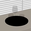 Clear Glass Cups On Round Gold Rim Tray With White Surface And Window Blinds