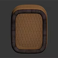 Brown Wicker Storage Basket With Padded Rim For Home Organization
