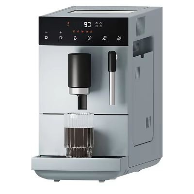 Sleek Modern Kitchen Coffee Appliance With Automatic Brewing And Digital 3d model