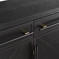 Black Modern Storage Cabinets With Sleek Design Drawers And Wood Grain Doors