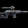 Futuristic Sci Fi Firearms With Mechanical Details And Varied Color Designs