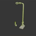 Silver Adjustable Mechanical Arm Equipment With Square Base And Small Component