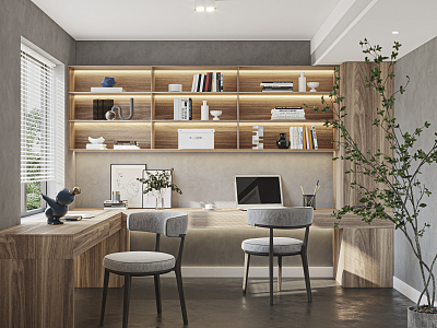 Modern study 3d model