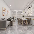 Modern Beauty Hair Salon Interior With Open Layout Reception Sofa And Styling Stations