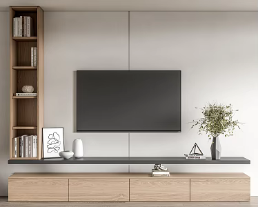 Modern TV Background Cabinet TV Background Wall TV Cabinet 3d model