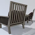 Wooden Table and Chair Set With Comfortable Dark Cushions And Cozy Throw Blanket