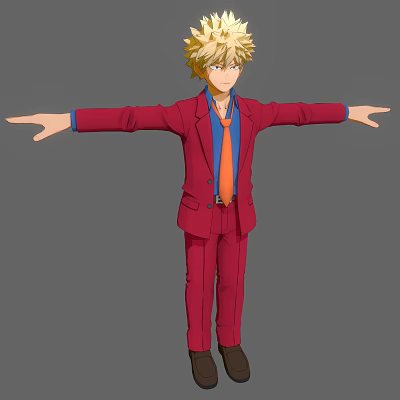 Modern Game Character Cartoon Boy 3d model