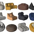 Lazy Sofa Single Sofa 3d model