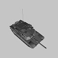 Military Tank With Desert Tan Color Main Gun Turret And Machine Gun