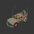 Light Brown Military Tank Model With Antenna Roof Equipment And Wheel Design