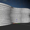 Modern White Wavy Curved Building Exterior Wall With Blue Sky And Ocean