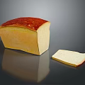 Freshly Baked Sliced Bread With Golden Crust And Soft White Interior 3d model