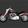 Red Cruiser Motorcycle With Black Seat Chrome Details Shiny Wheels And Modern Design