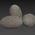 Realistic Cracked Egg With Baby Dinosaur And Surrounding Eggs On Black Background