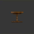 Rustic Wooden Dining Table with Natural Wood Grain Top and Crossed Sturdy Wooden Legs