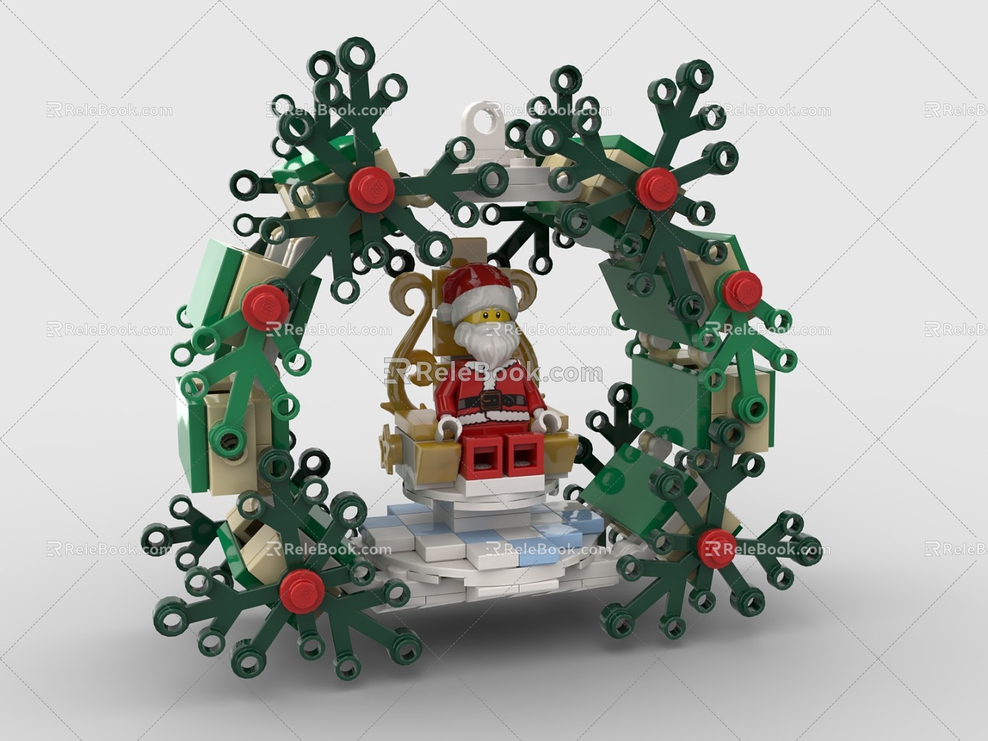 LEGO toy blocks christmas wreath christmas gift christmas christmas decoration 3d model