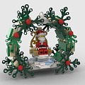 LEGO toy blocks christmas wreath christmas gift christmas christmas decoration 3d model