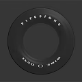 Firestone Original Black Tire With Smooth Surface And Classic Design Details