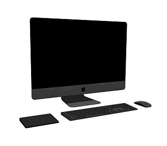 Modern computer Apple monitor 3d model