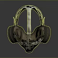 Safety Gas Mask With Brown Face Shield And Filter Canisters Adjustable Straps
