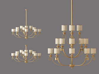 Jane Europe chandelier combination 3d model