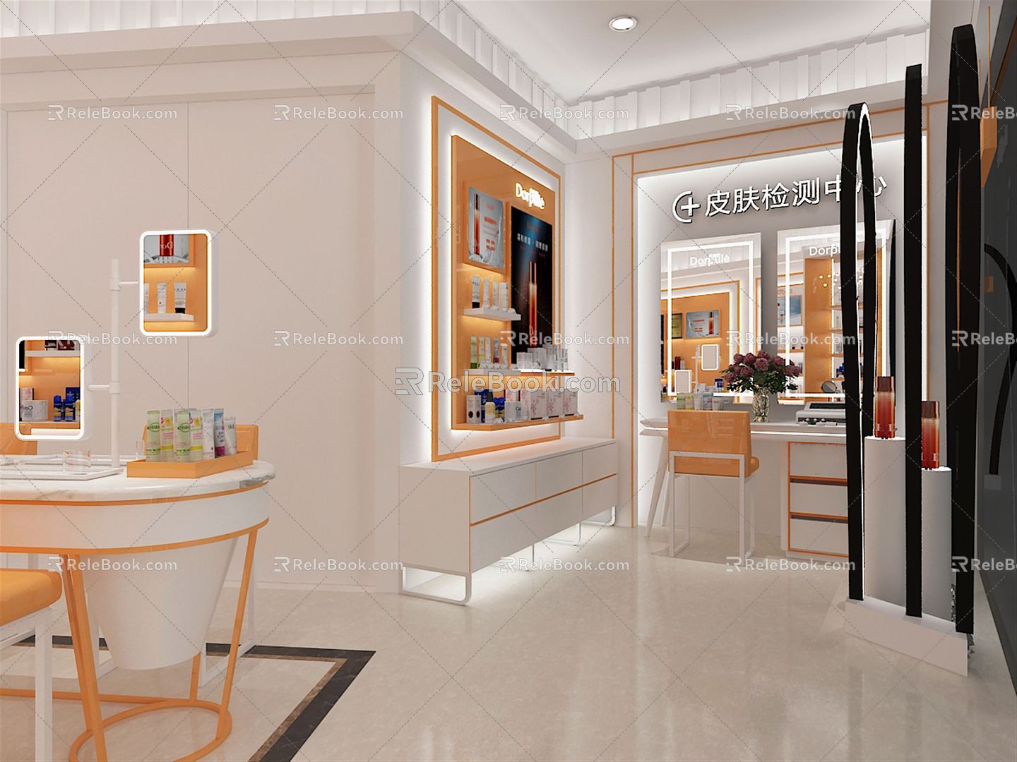 Modern Cosmetics Store Skin Care Collection Store 3d model