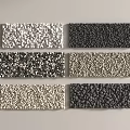 Stone Wood Samples With Various Textures And Colors Neatly Arranged On Light Gray Background