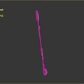 Ornate Magic Staff Weapon Featuring Metallic Design And Purple Gemstone Accents